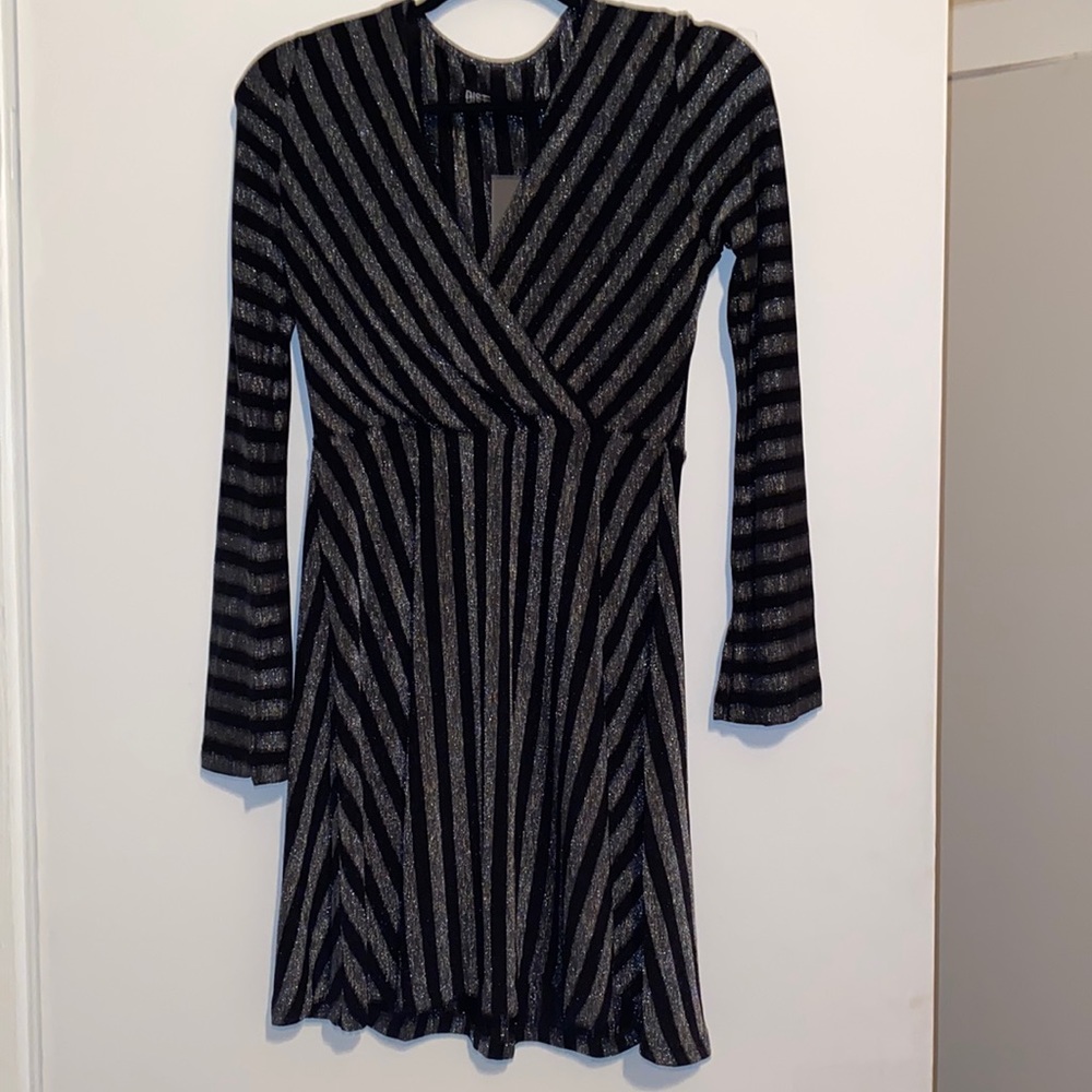 Disturbia mock wrap mini dress